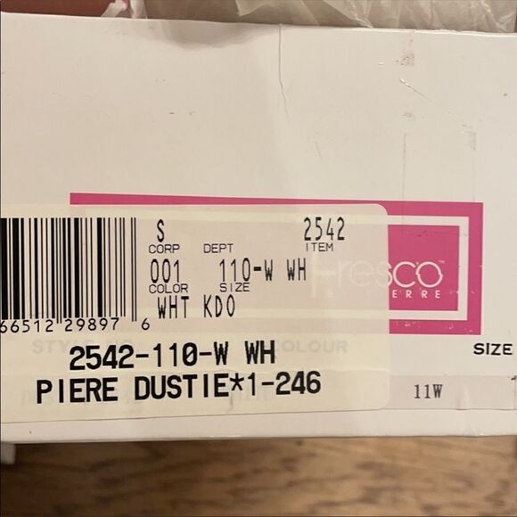 FRESCO BY PIERRE WHITE WITH GOLD STUDS, LEOPARD WEDGE SANDALS. NEW - Picture 7 of 9